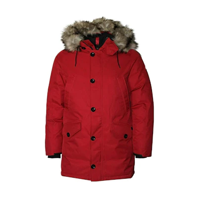 Polo Ralph Lauren Red Solid Hooded Down Jacket 710731827-003