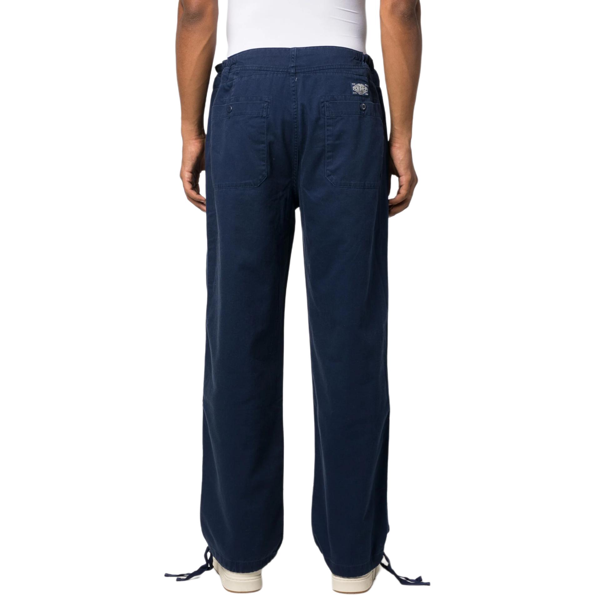 Purchase 폴로 랄프 로렌 릴렉스드 핏 네이비 블루 로고 패치 캐주얼 팬츠. 710917155-001