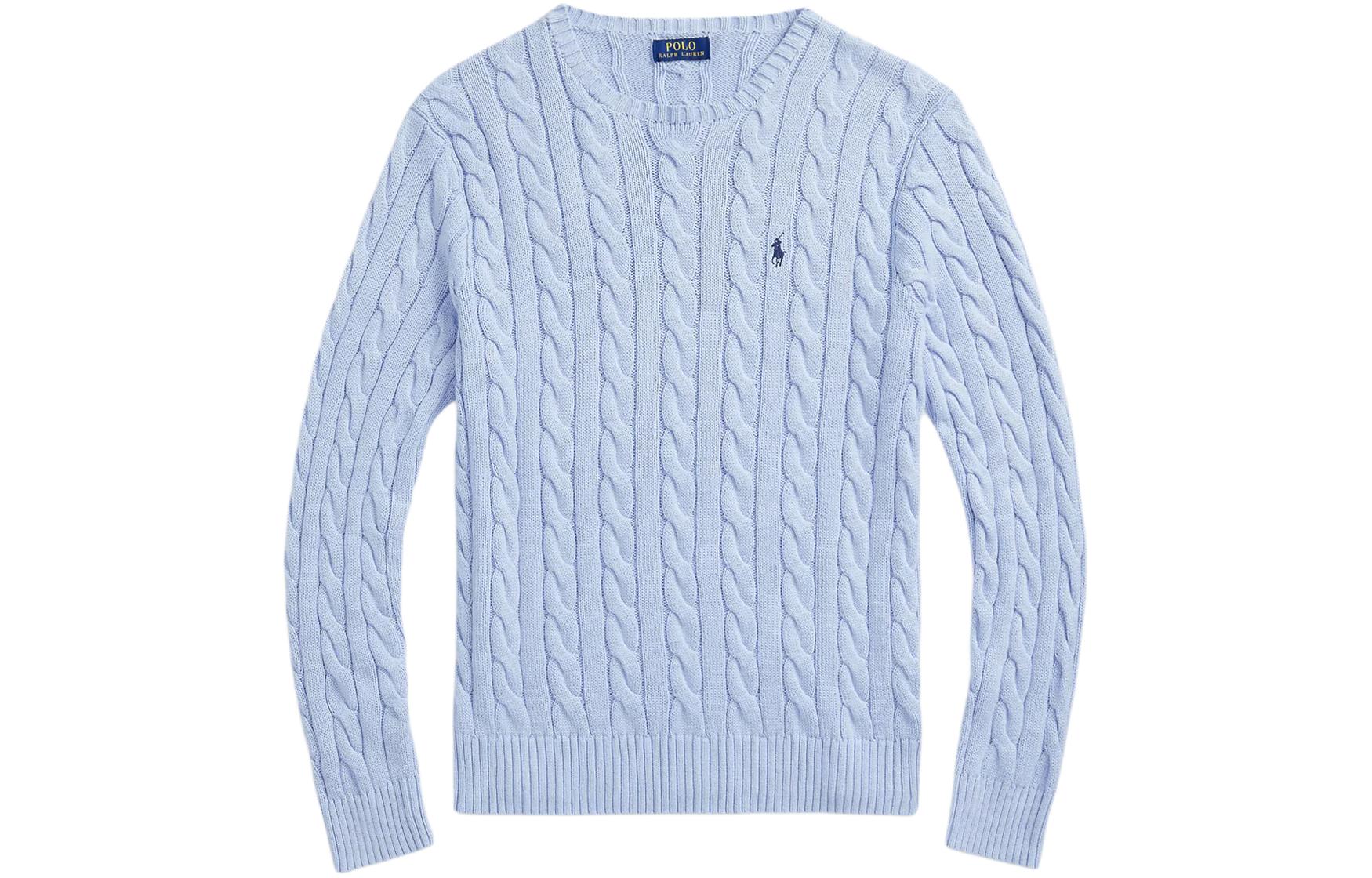 Order Polo Ralph Lauren 修身圆领针织毛衣 浅蓝色 710775885-503