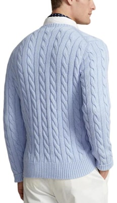 Polo Ralph Lauren 修身圆领针织毛衣 浅蓝色 710775885-503 Shop Polo Ralph Lauren 修身圆领针织毛衣 浅蓝色 710775885-503