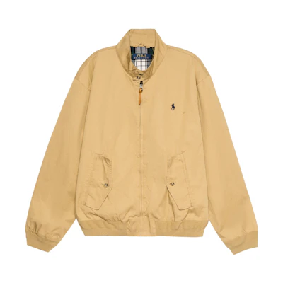 Polo Ralph Lauren Slim Fit Embroidered Logo Harrington Jacket Brown 710776849-003