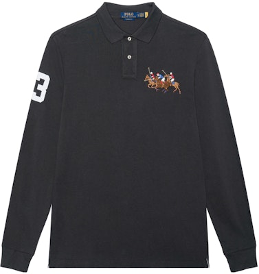 Polo Ralph Lauren Slim Fit Long Sleeve Polo Shirt Dark Grey Three Ponies. MNPOKNI16821451-020 Buy Polo Ralph Lauren Slim Fit Long Sleeve Polo Shirt Dark Grey Three Ponies. MNPOKNI16821451-020