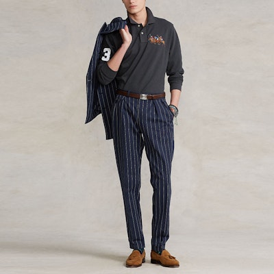 Polo Ralph Lauren Slim Fit Long Sleeve Polo Shirt Dark Grey Three Ponies. MNPOKNI16821451-020 Lookbook Polo Ralph Lauren Slim Fit Long Sleeve Polo Shirt Dark Grey Three Ponies. MNPOKNI16821451-020