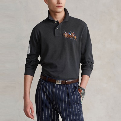 Polo Ralph Lauren Slim Fit Long Sleeve Polo Shirt Dark Grey Three Ponies. MNPOKNI16821451-020 Shop Polo Ralph Lauren Slim Fit Long Sleeve Polo Shirt Dark Grey Three Ponies. MNPOKNI16821451-020