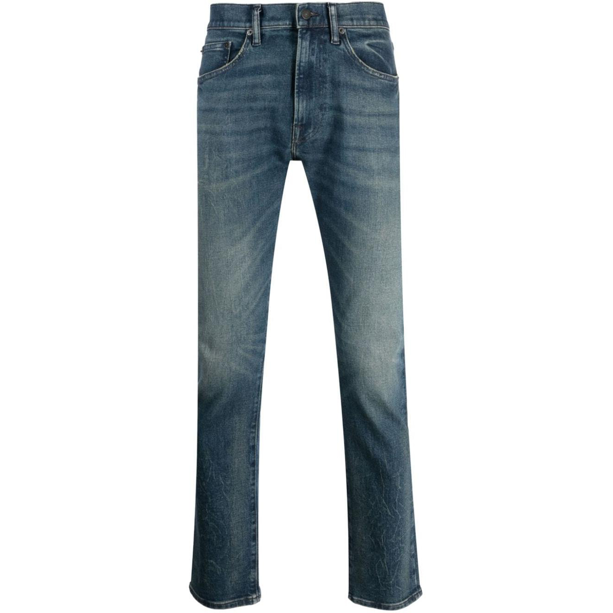 Polo Ralph Lauren  Slim Fit Low-Waist Jeans Navy Blue with Back Logo Patch 710917218-001