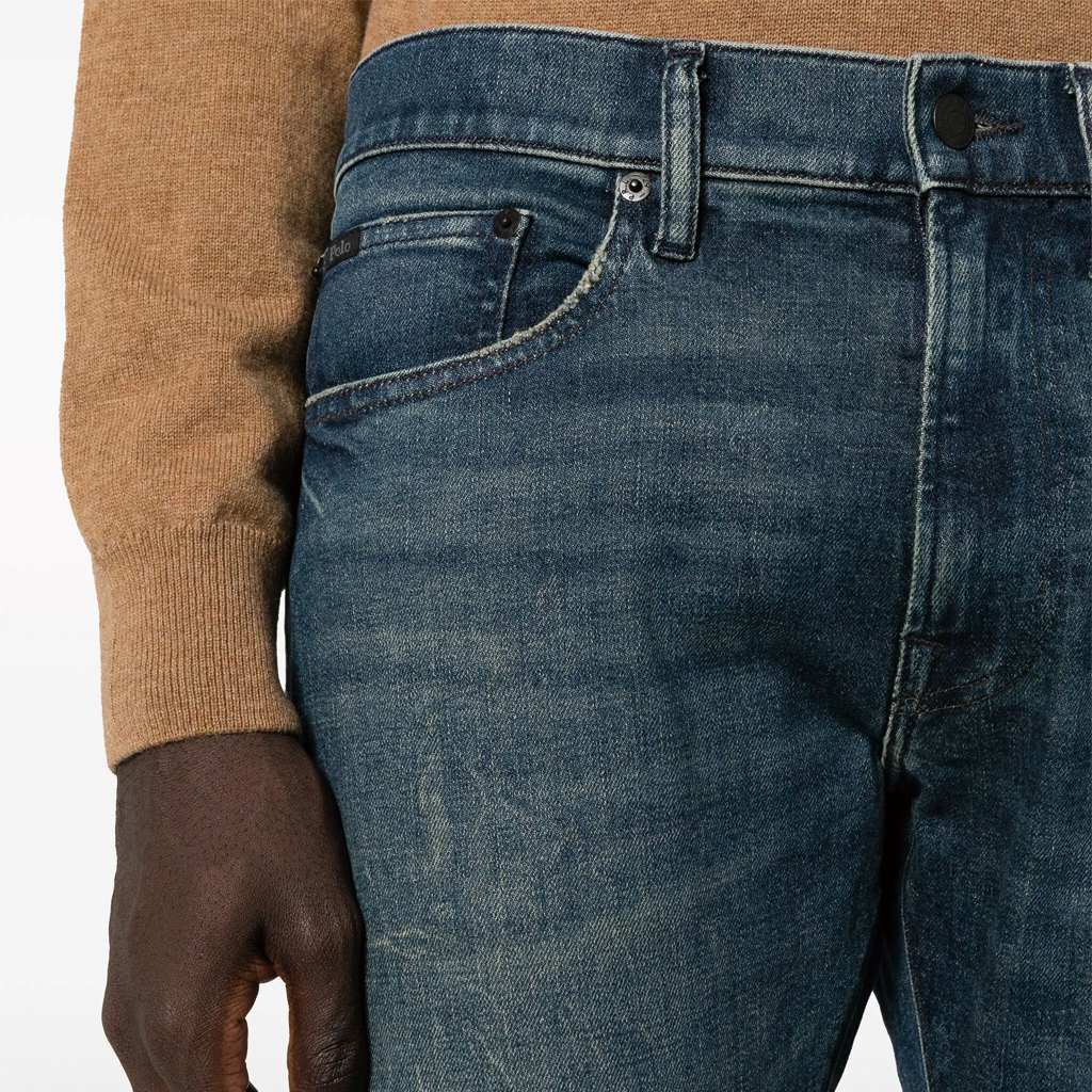 Details for Polo Ralph Lauren 修身低腰牛仔褲 深藍色 背面標誌貼牌 710917218-001