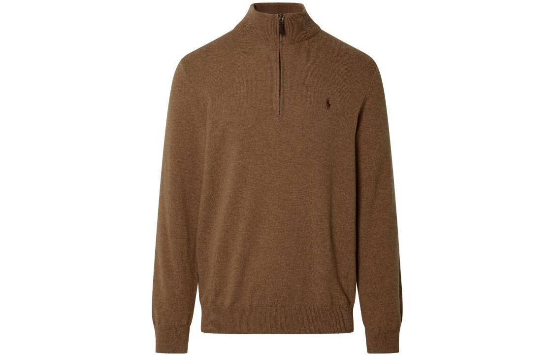 Polo Ralph Lauren  Slim Fit Solid Brown Long Sleeve Sweater. 710876756-013
