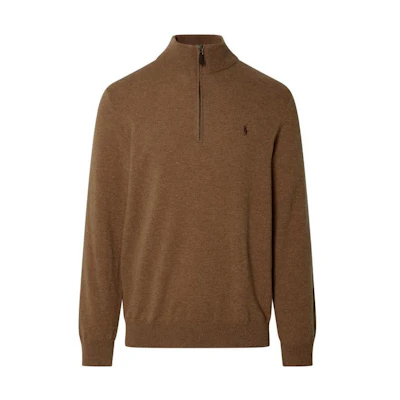 Polo Ralph Lauren Slim Fit Solid Brown Long Sleeve Sweater. 710876756-013