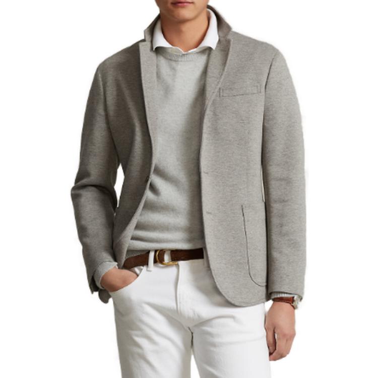 Lookbook Polo Ralph Lauren 修身版型長袖西裝外套 淺灰色 MNPOSPC27620353-020