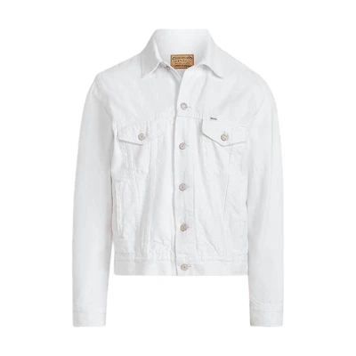 Polo Ralph Lauren Slim Fit White Denim Jacket Long Sleeve 710938688-001