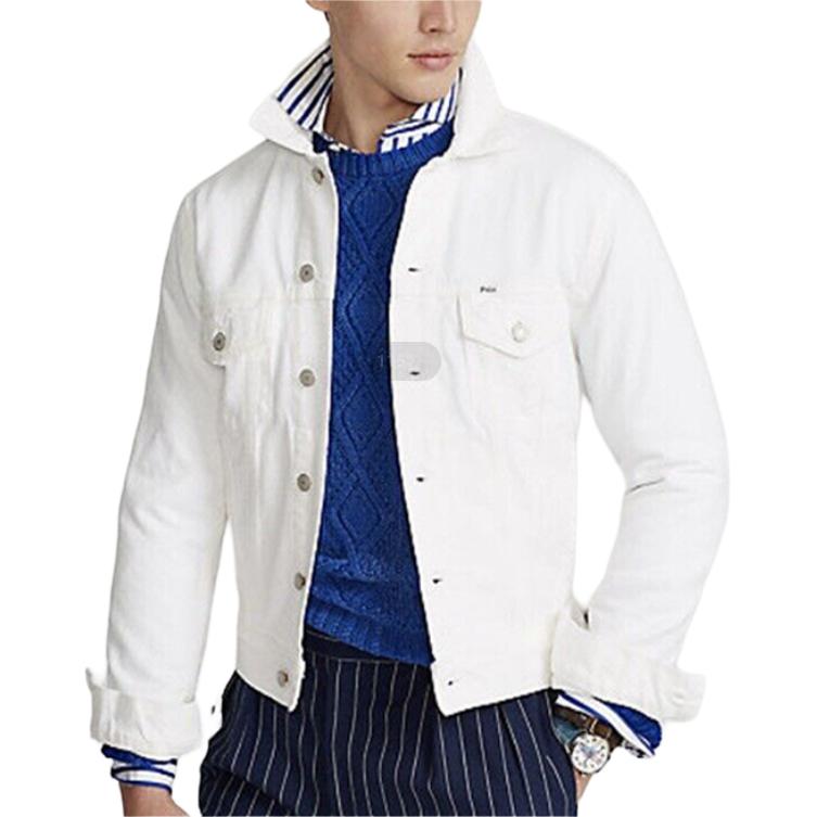 Lookbook Polo Ralph Lauren 修身版白色牛仔外套長袖 710938688-001