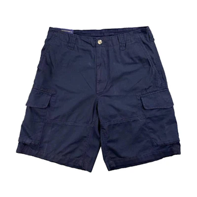 Polo Ralph Lauren Solid Color Logo Patch Zip Casual Shorts Blue. 710726941-005