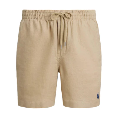 Polo Ralph Lauren Solid Color Relaxed Fit Beige Casual Shorts. 710958586-002