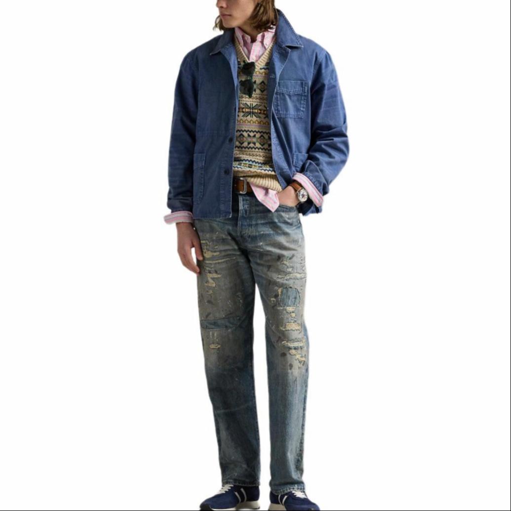 Polo Ralph Lauren  Solid Cotton Twill Button-Up Jacket Blue MNPOOTW16021659-400 圖 3