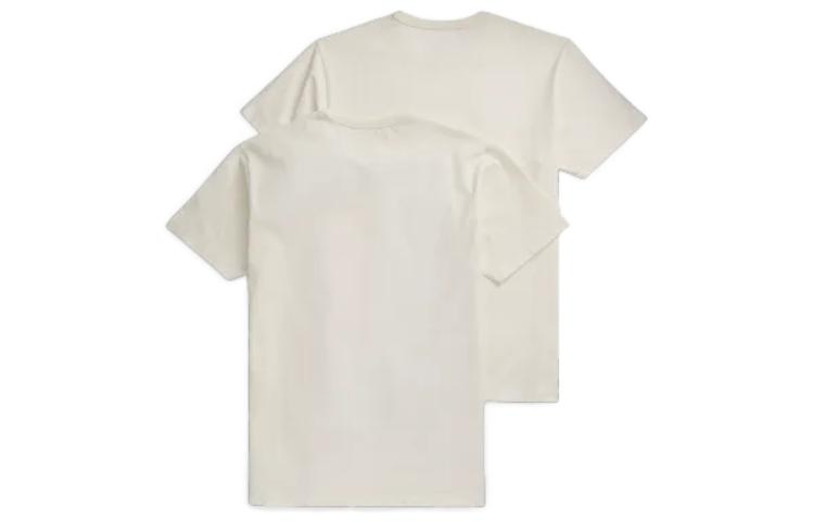 Lookbook Polo Ralph Lauren 純色圓領口袋T恤雙件組 - 米白色 MNRRTSH1N820130-100