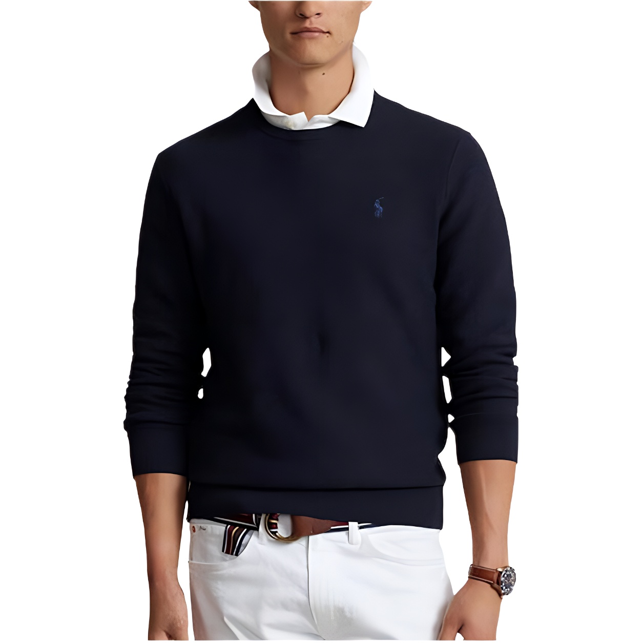 Polo Ralph Lauren  Solid Crewneck Pullover Sweater Blue. 710918163-001