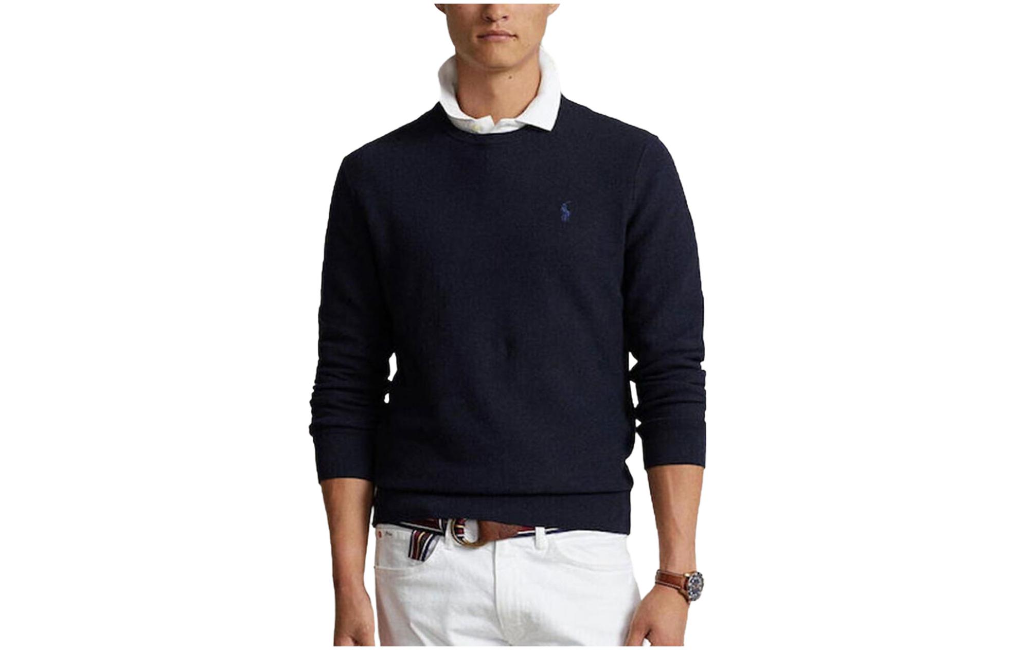 Polo Ralph Lauren  Solid Crewneck Pullover Sweater Blue. 710918163-001 圖 2