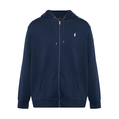 Polo Ralph Lauren Solid Embroidered Logo Zip Hoodie Jacket Navy Blue 710652313-008