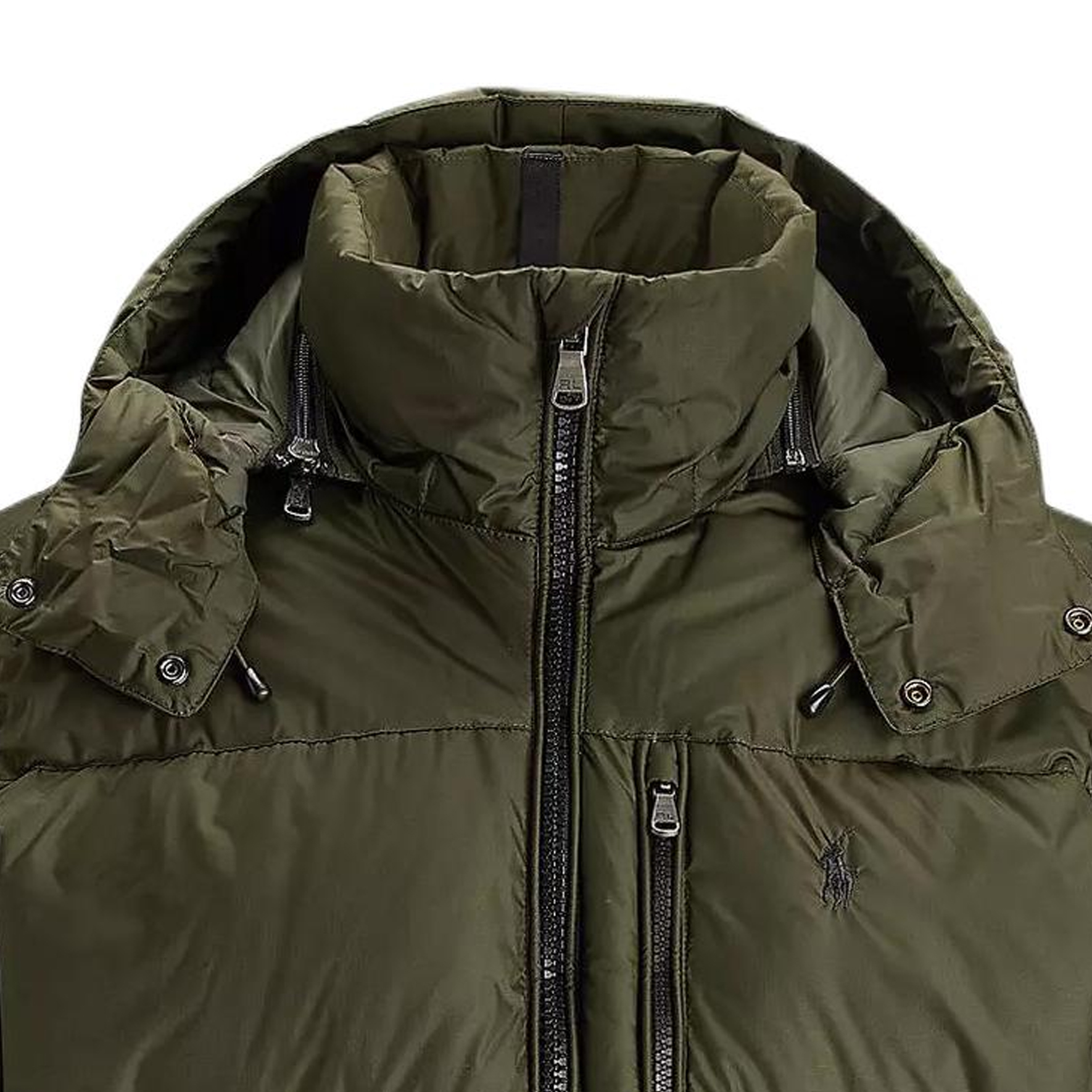 Lookbook Polo Ralph Lauren 綠色連帽拉鍊羽絨外套 710731826-014