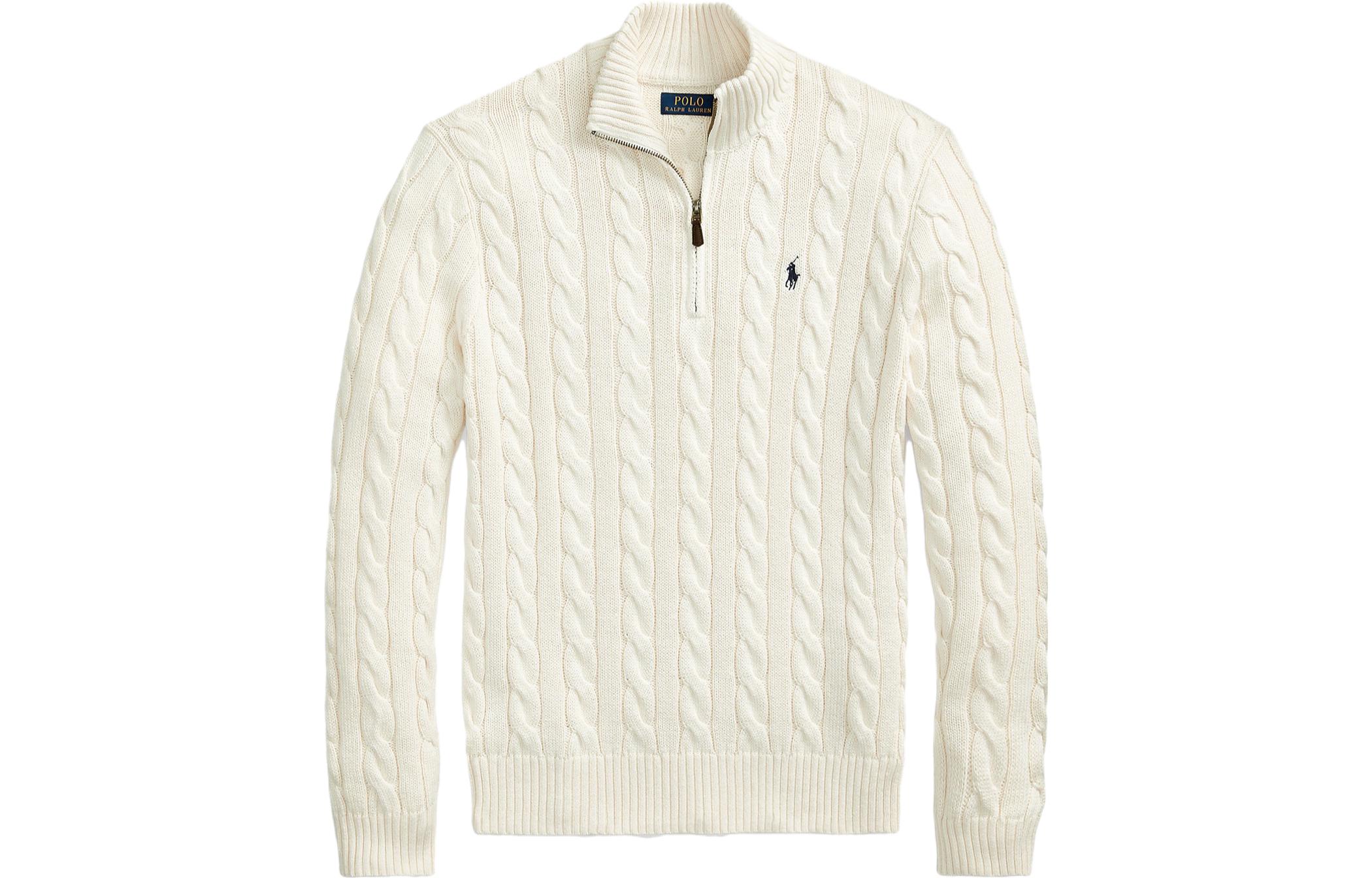 Polo Ralph Lauren  Solid Half-Zip High-Neck Sweater White 710876766W-001 圖 2