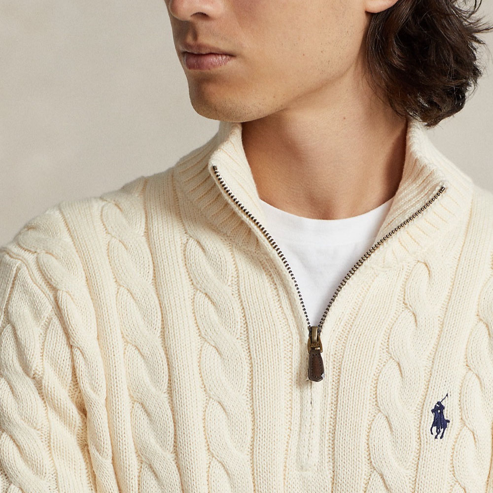 Polo Ralph Lauren  Solid Half-Zip High-Neck Sweater White 710876766W-001 圖 6