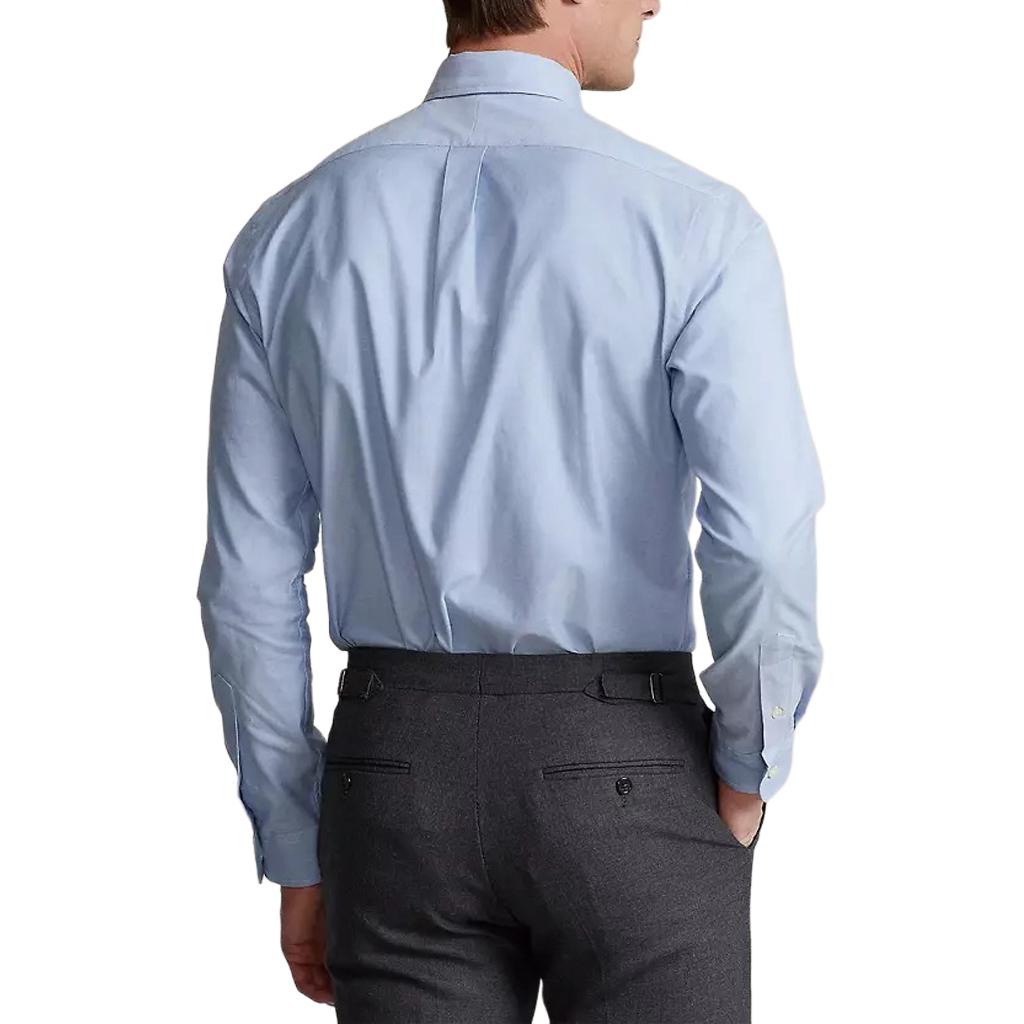 Lookbook Polo Ralph Lauren  Solid Logo Embroidered Button-Up Long Sleeve Shirt Blue 710811293-001