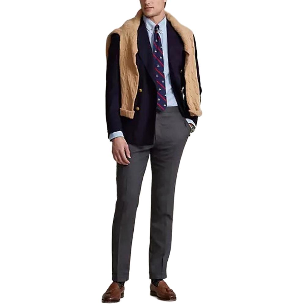 Shop Polo Ralph Lauren  Solid Logo Embroidered Button-Up Long Sleeve Shirt Blue 710811293-001