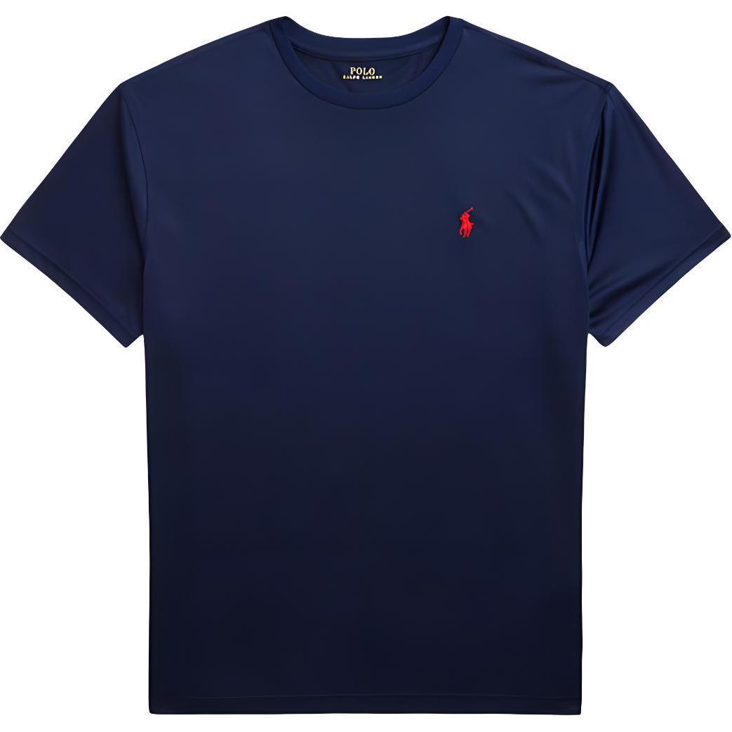 Polo Ralph Lauren  Solid Logo Embroidered Crew Neck T-Shirt Navy Blue. 710865767-002