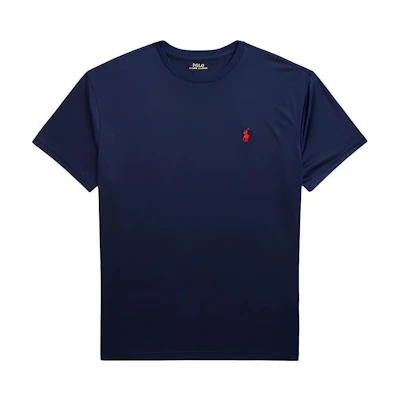 Polo Ralph Lauren Solid Logo Embroidered Crew Neck T-Shirt Navy Blue. 710865767-002