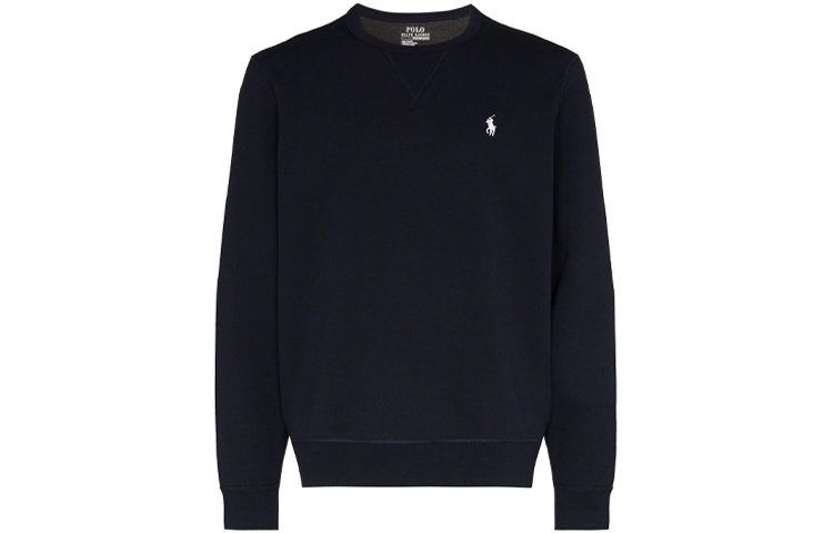 Order Polo Ralph Lauren Logo Sulam Crewneck Sweatshirt Biru Navy 710675313-017