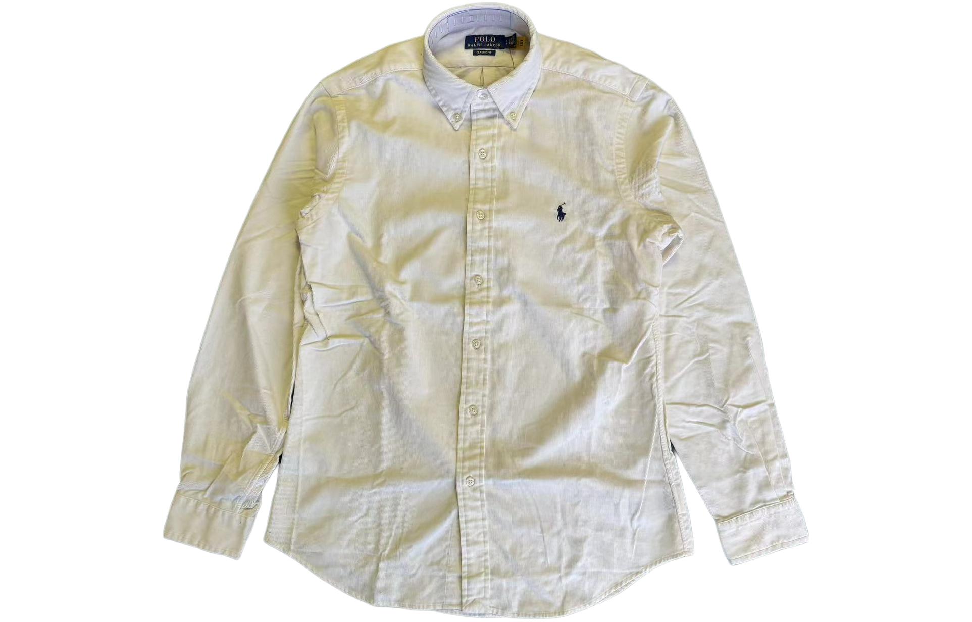 Order Camisa Polo Ralph Lauren manga larga logo bordado crema blanco. 710850170-001