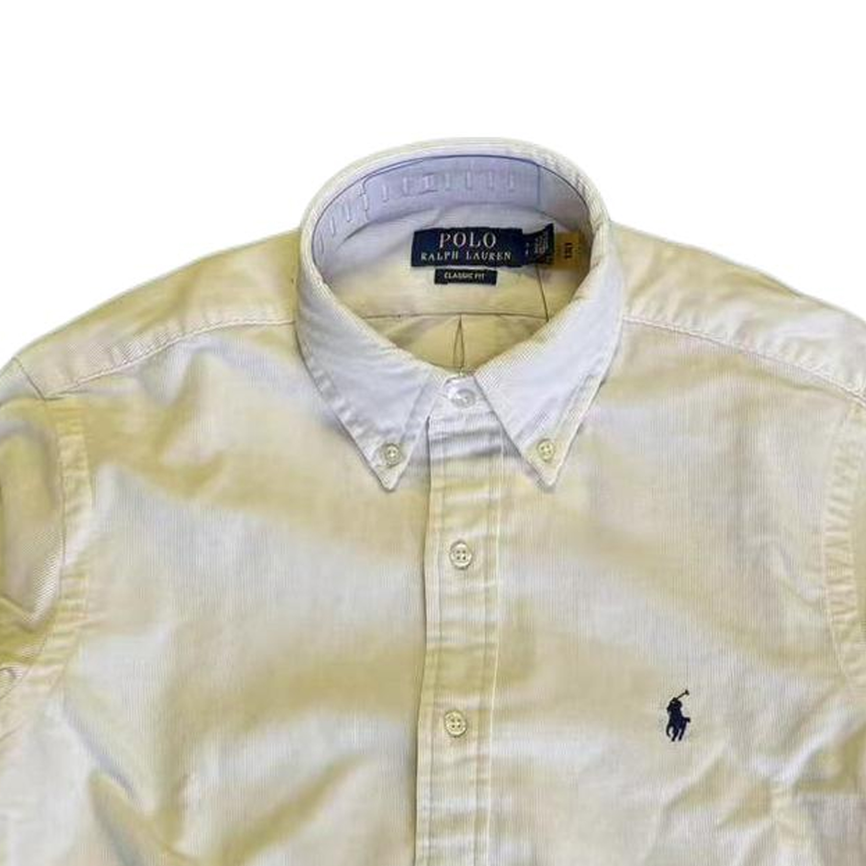 Shop Camisa Polo Ralph Lauren manga larga logo bordado crema blanco. 710850170-001
