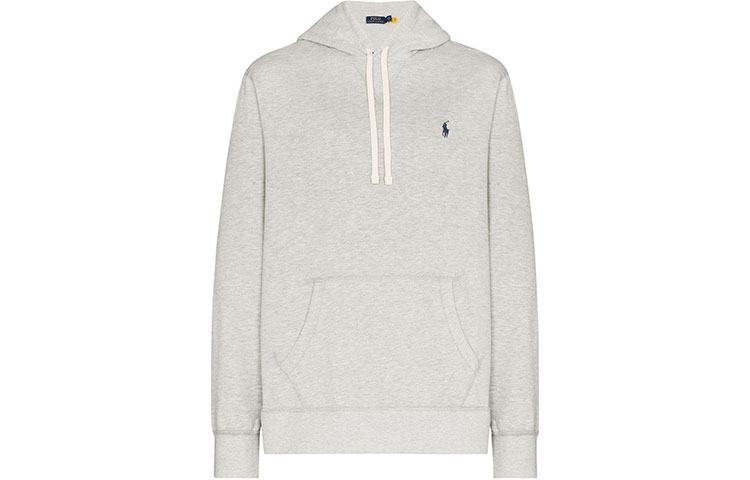 Polo Ralph Lauren  Solid Logo Embroidered Pullover Hoodie Grey. 710766778-006
