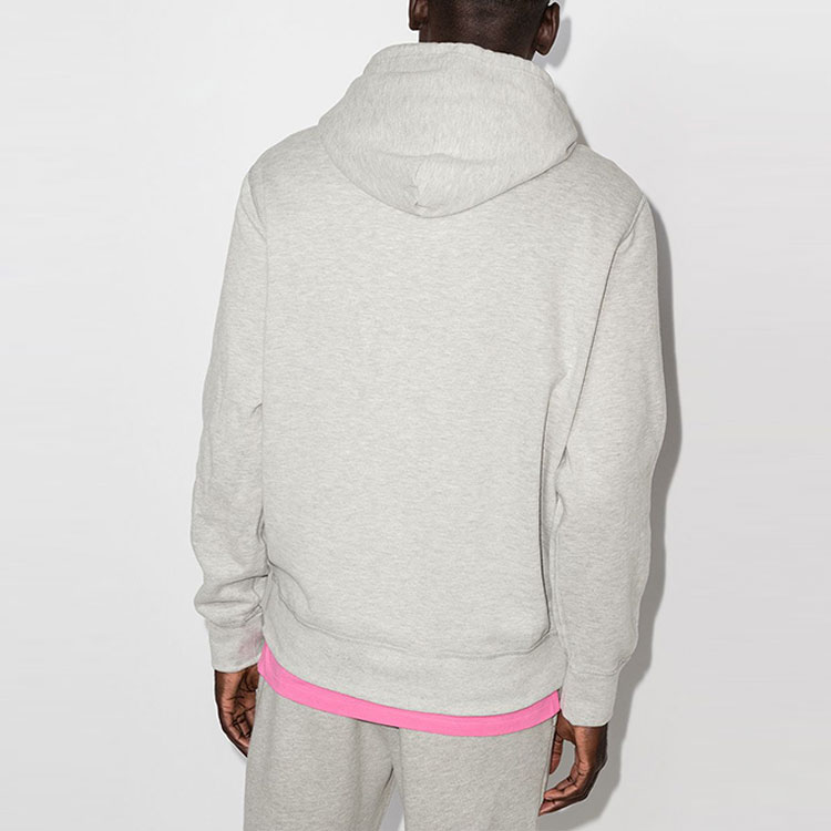 Shop Polo Ralph Lauren 刺繡標誌灰色連帽衫 710766778-006