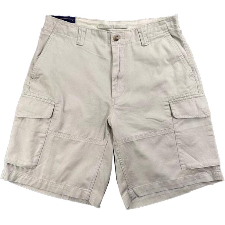 Polo Ralph Lauren  Solid Logo Patch Straight Casual Shorts Stone Color. 710726941-001