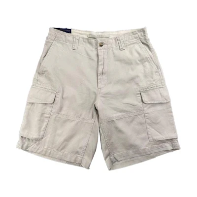 Polo Ralph Lauren Solid Logo Patch Straight Casual Shorts Stone Color. 710726941-001