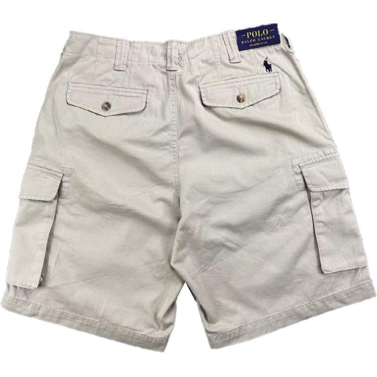 Lookbook ポロ ラルフ ローレン ロゴパッチ ストレート カジュアルショーツ ストーンカラー 710726941-001