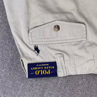 Shop Polo Ralph Lauren 經典標誌休閒直筒短褲 石灰色款式 710726941-001