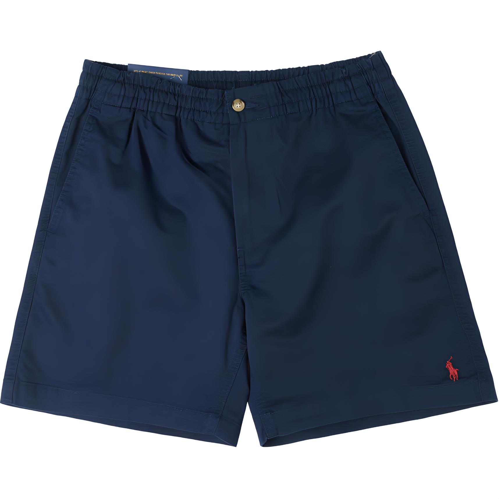 Polo Ralph Lauren  Solid Navy Blue Cotton Shorts with Embroidered Logo. MNPOSHO14G20101-400