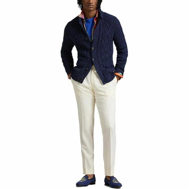 Polo Ralph Lauren  Solid Navy Blue Long-Sleeve Knit Cardigan. 710955904-001 圖 3