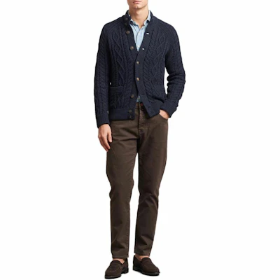 Polo Ralph Lauren Solid Navy Blue Long-Sleeve Knit Cardigan. 710955904-001 Shop Polo Ralph Lauren Solid Navy Blue Long-Sleeve Knit Cardigan. 710955904-001