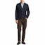 Shop Polo Ralph Lauren Solid Navy Blue Long-Sleeve Knit Cardigan. 710955904-001