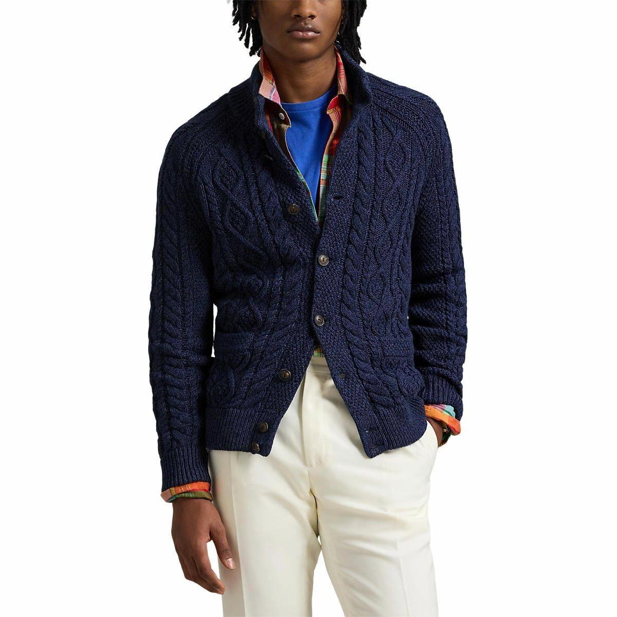 Polo Ralph Lauren  Solid Navy Blue Long-Sleeve Knit Cardigan. 710955904-001 圖 5