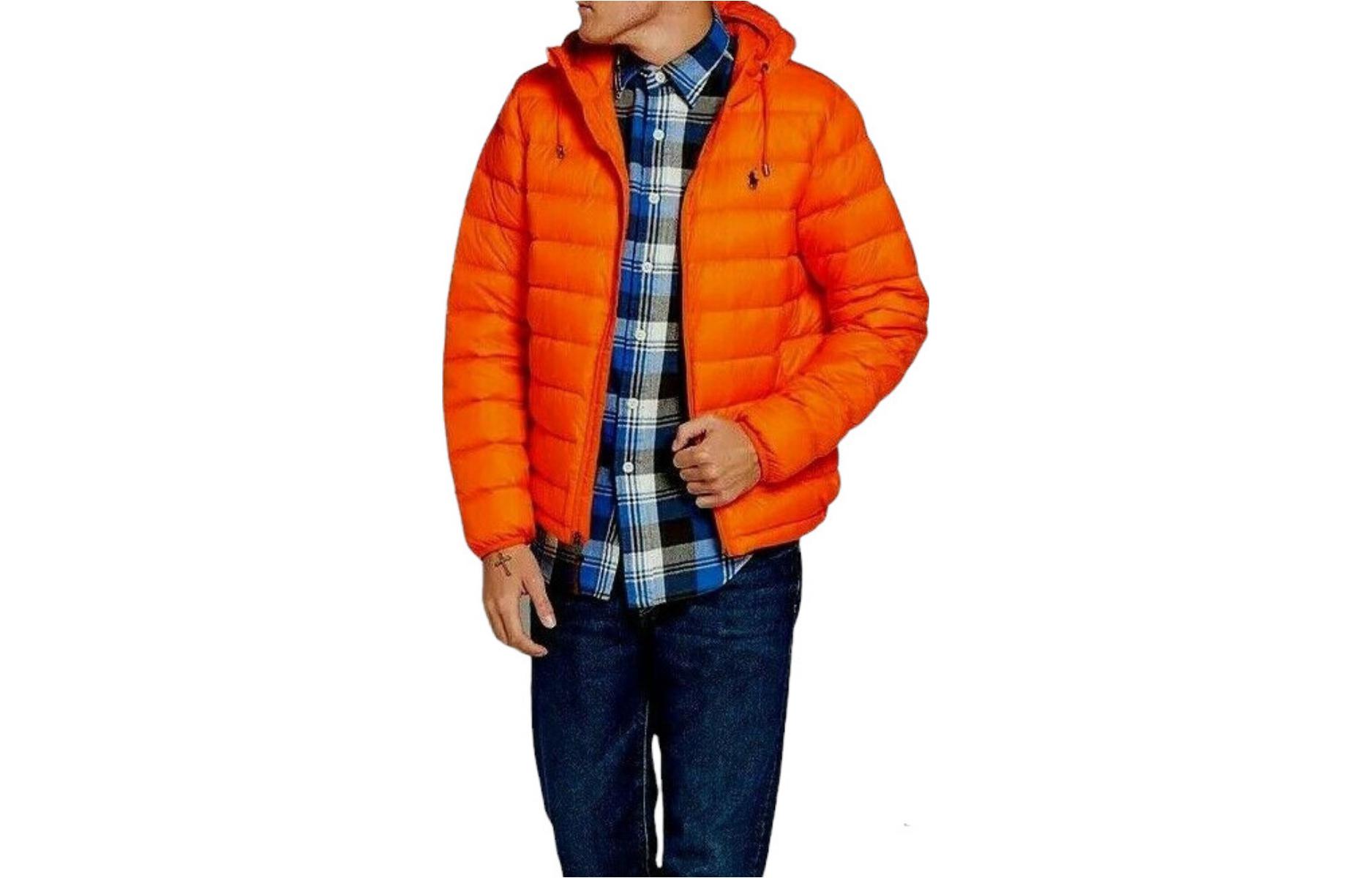 Polo Ralph Lauren  Solid Orange Hooded Zip Puffer Jacket. 710829156-003 圖 2