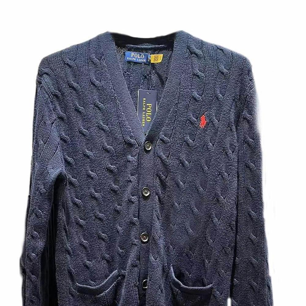 Polo Ralph Lauren  Solid Pony Logo Embroidered Navy V-Neck Cardigan. MNPOSWE16821756-400 圖 3