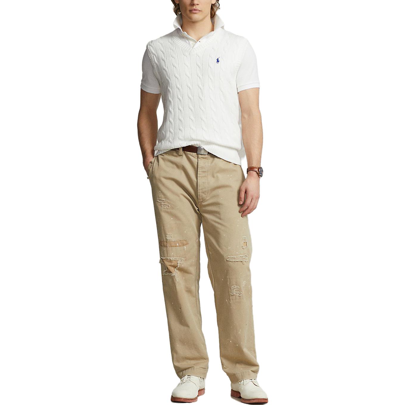 Lookbook Polo Ralph Lauren Solid Pullover Tanpa Lengan Vest Putih MNPOSWE1CM20079-100