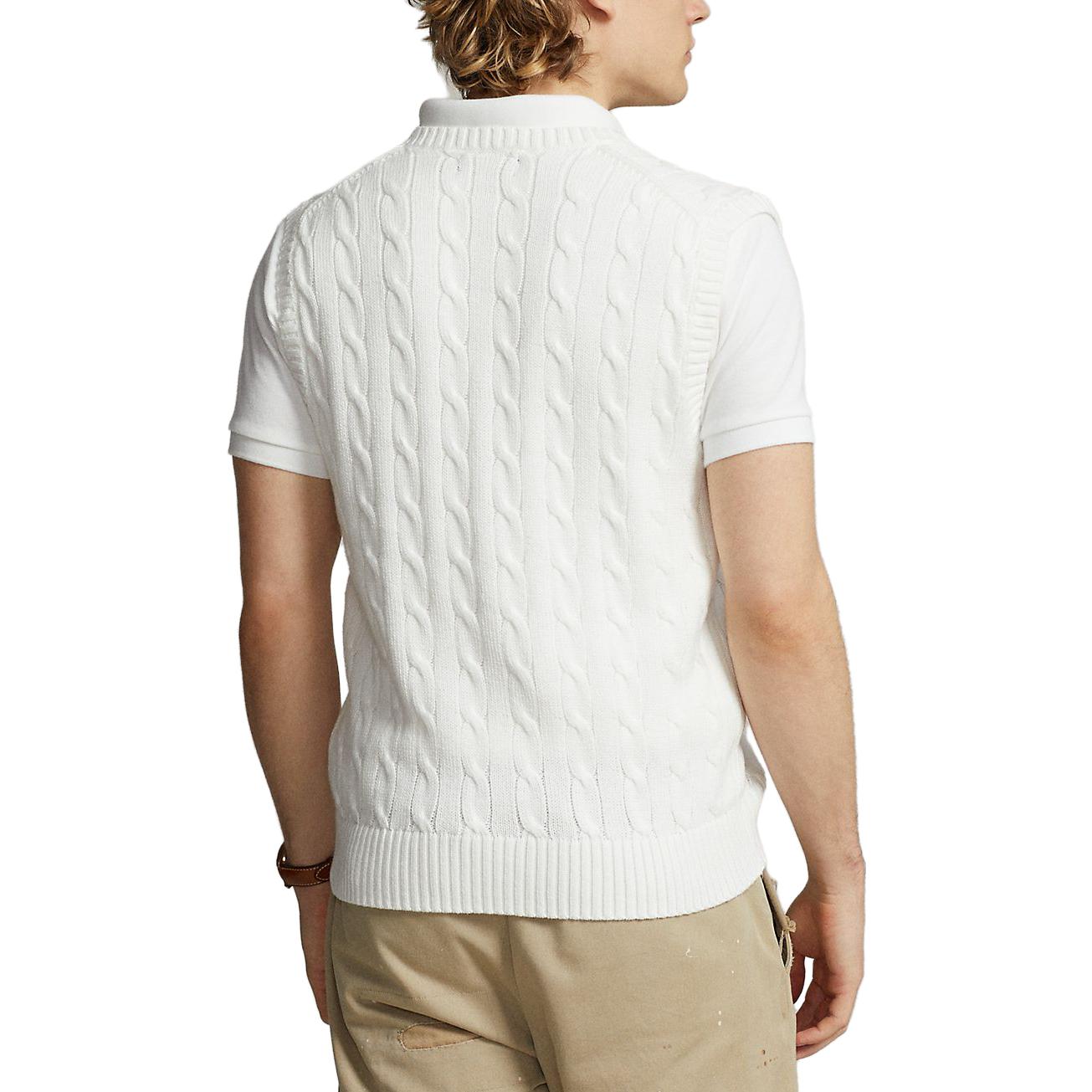 Shop Polo Ralph Lauren Solid Pullover Tanpa Lengan Vest Putih MNPOSWE1CM20079-100