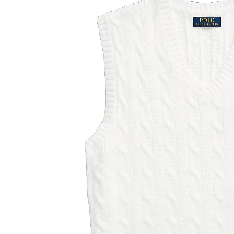 Sizing Polo Ralph Lauren Solid Pullover Tanpa Lengan Vest Putih MNPOSWE1CM20079-100