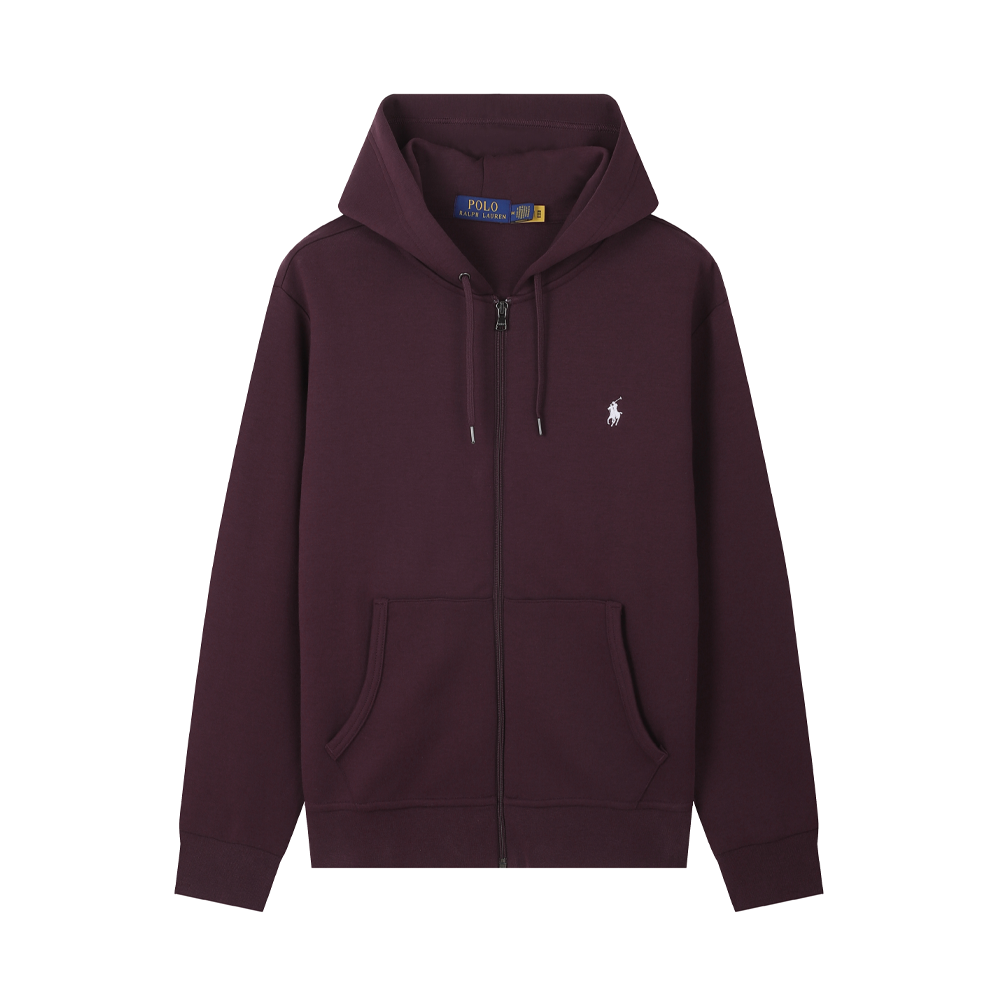 Polo Ralph Lauren  Solid Red Zip-Up Hoodie Long Sleeve Sweatshirt. 710881517-032