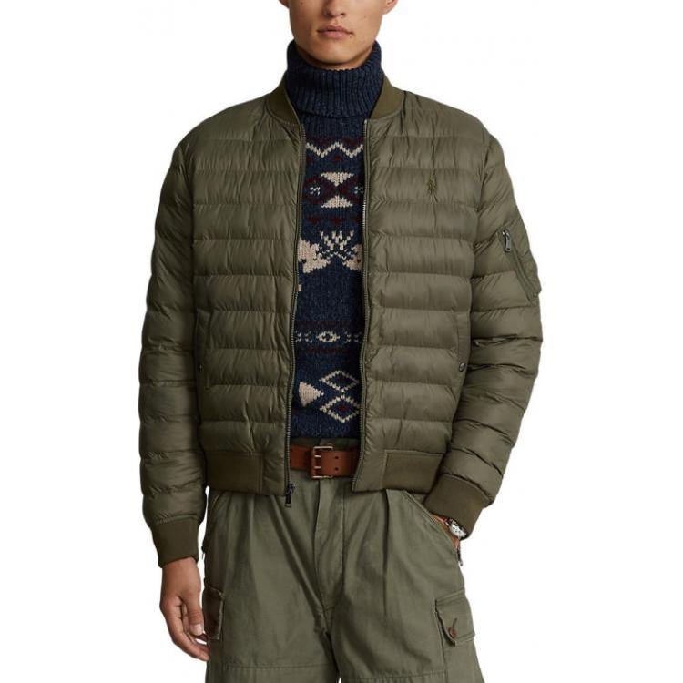 Polo Ralph Lauren  Solid Stand-Collar Zip Slim-Fit Green Jacket 710907554-002 圖 3